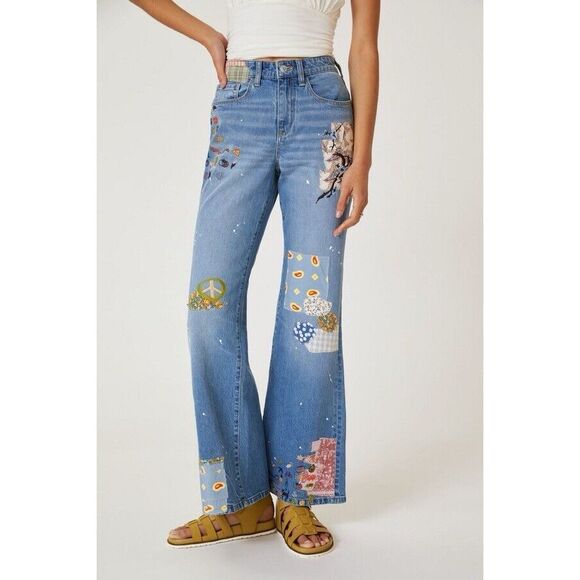 Anthropologie Blue Straight Leg Jeans with Embroidered Details
Size 28 Tall - Picture 5 of 15